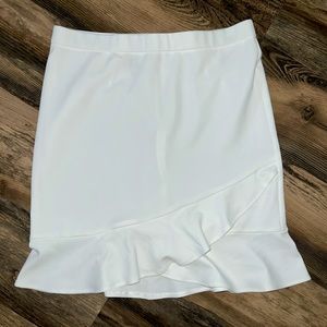 Anne Klein White Flare Skirt